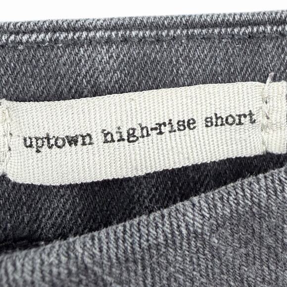 Jessica Simpson Y2K Uptown High Rise Denim Shorts Sz 28 Black Gray Frayed Hem - Picture 3 of 11